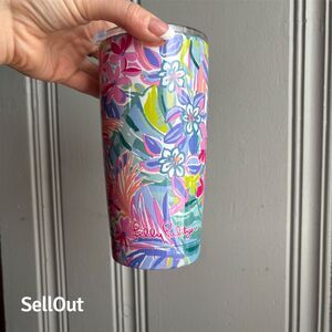 Lilly Pulitzer 20oz Insulated Stainless Steel Tumbler Floral Design w/ Lid